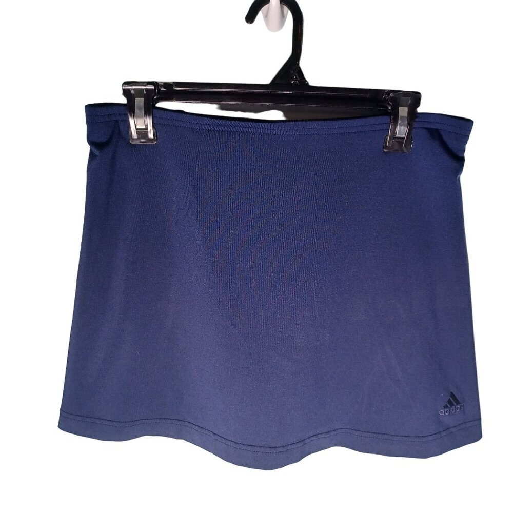 Adidas Athletic Skort Womens Small Blue Golf Tenniscore Pull On Stretch